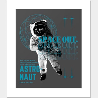 Astronaut in space cosmonaut spaceman Posters and Art